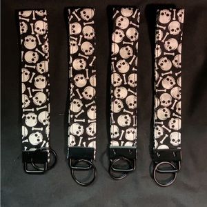 Handmade Skull and Bones Halloween Keychain